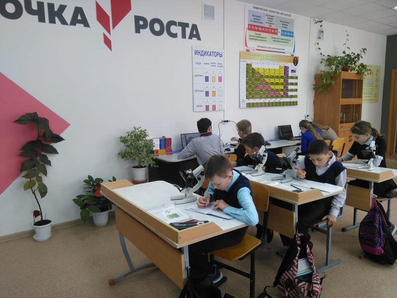 Лабораторная работа в 5 классе  Внутреннее строения стебля,  Внутреннее строения листа с использованием лаборатории Точки Роста